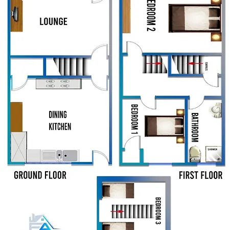 Comfortable 3-bedroom Getaway With 4 Beds & 1 Bath *